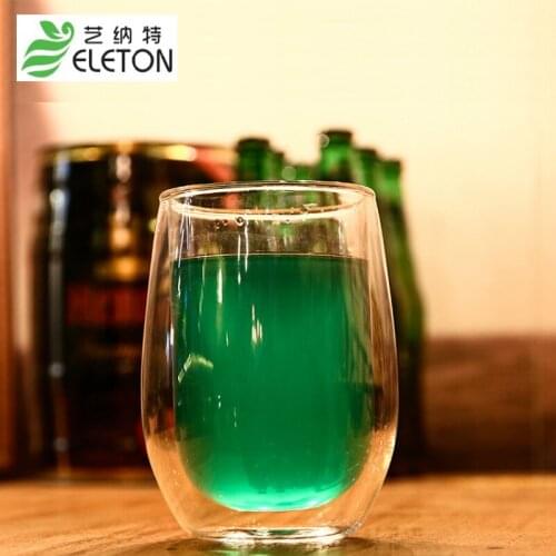 ELETON 2017 Creative double glass gift mugs Heat resistant high borosilicate glass coffee custom cup Fruit juice milk cup Gift