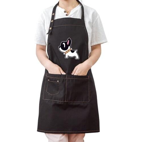 Apron Nail Pet Shop Workwear Female Male Couples Home Kitchen Anti-fouling Waist gowns apron logo print