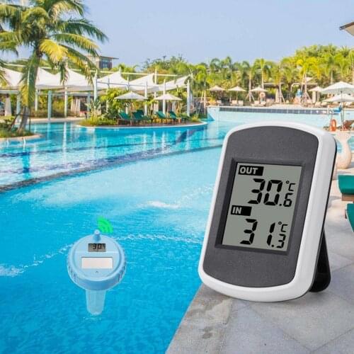 Hot Spring Water Thermometer LCD Digital Wireless Floating Pool Thermometer Water Thermometer Portable Swimming Pool Thermometer