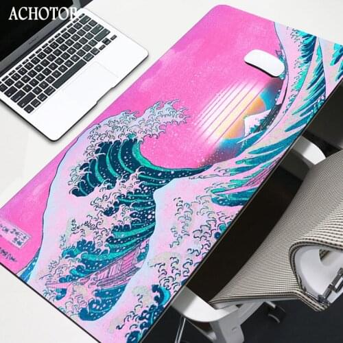 Personalized Fabric Mouse Pad Art Table Mats Office Carpet Desk Pad Mouse Mat Pink Big Mousepad Rubber Mat for Computer Table XL