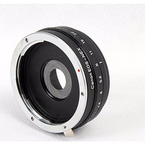 Build in Aperture Lens Adapter Ring for Canon EOS EF Lens for SONY NEX E Mount Adapter NEX-7 NEX-5 -3