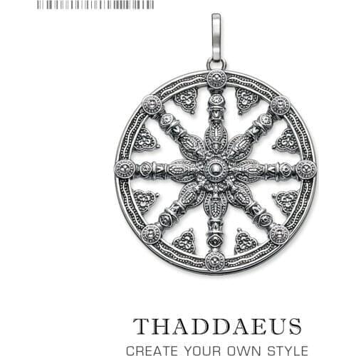 Pendant Karma Wheel,2019 Brand New Fashion Jewelry Ethnic Vintage Europe Bijoux 925 Sterling Silver Gift For Woman & Men