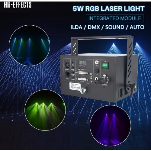 Laser Light 5W RGB Full Color Laser Stage Lighting Integrated Module Dj Laser Projector for Laser Show Dj Equipment