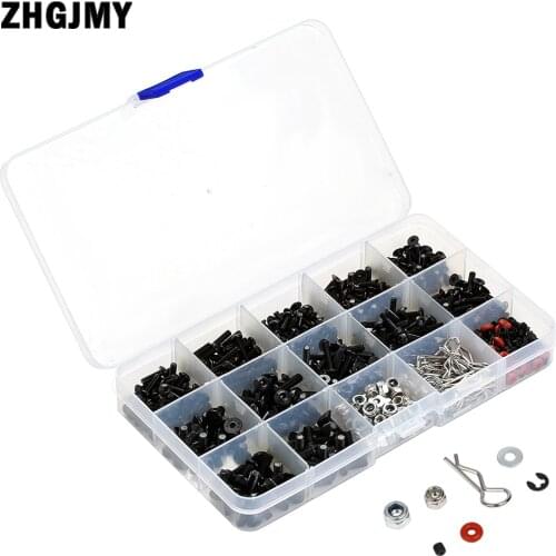 RC Car M3 M4 Metal Screws Nuts Box for 1/10 RC Crawler Car Axial SCX10 90046 Redcat Mst RC Car Model