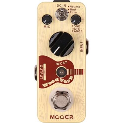 MOOER WoodVerb Acoustic Guitar Digital Reverb Pedal Effects Modulation Effect Tools Micro Series Pedals Guitar Parts Accessories