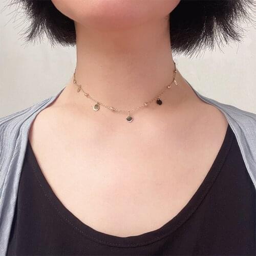 New Gold Stainless Steel Star Cross Deads 2and4 Pcs/Lot Pendant Necklace For Women Collares Neck Chain Womens Choker Jewelry