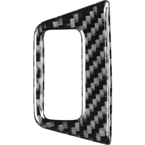 Fit For Audi Q7 (2008-2015) Real Carbon Fiber Rear Trunk Switch Button Button Decoration Sticker Car Modification