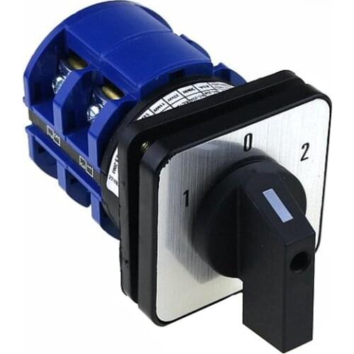 LW26-63/2 Rotary switch 3 postion (1-0-2) 690V 63A 2 pole 4 terminal screw universal changeover cam main switch