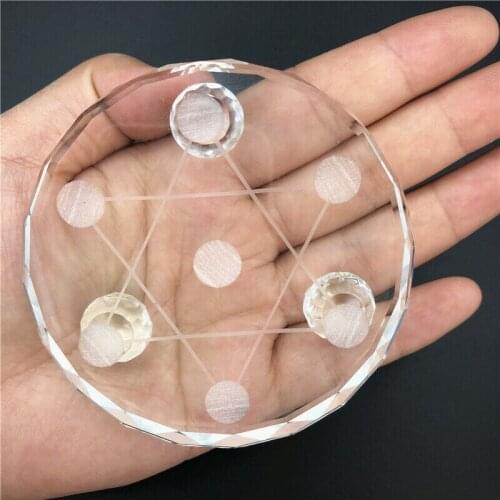 Drop shipping 3 Sizes 7 Star Plate Asian Quartz Crystal Healing Ball Sphere Stand Base Gift Natural Quartz Crystals