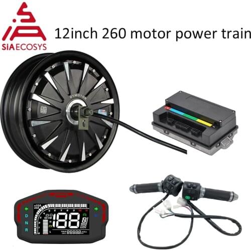 Quanshun 12*3.5inch 1500W 48V 55kph BLDC E-Scooter Hub Motor Kits Power Train with EM50SP controller for electric motorcycle