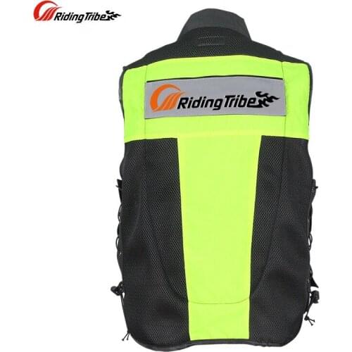 Reflective safety vest clothing motorcycle riding vest motorcycle jacket Tightness adjustment Breathable With back protection