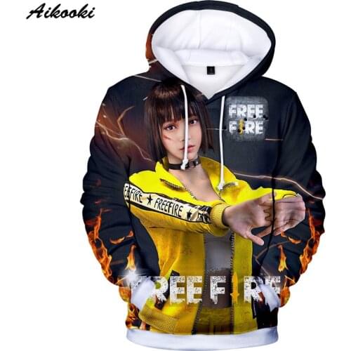 Aikooki 3D Free Fire Hoodies Men/Women Hoody Sweatshirts Mens Hooded Gun Game Free Fire Polluvers Tracksuit Peculiar All-match