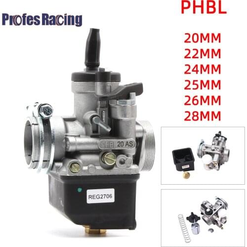 Universal Racing Carburetor Vergaser Dellorto PHBL 20 22 24 25 26 28mm for 2/4T Stroke 50-300cc Carb Scooter Engine