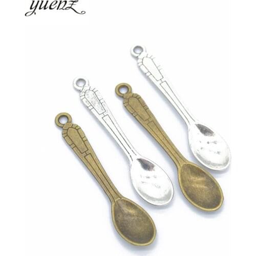 YuenZ 8pcs Antique silver Plated Zinc Alloy Necklaces Pendants Jewelry Spoon Charms Diy Handmade Jewelry Findings 54*11mm J244