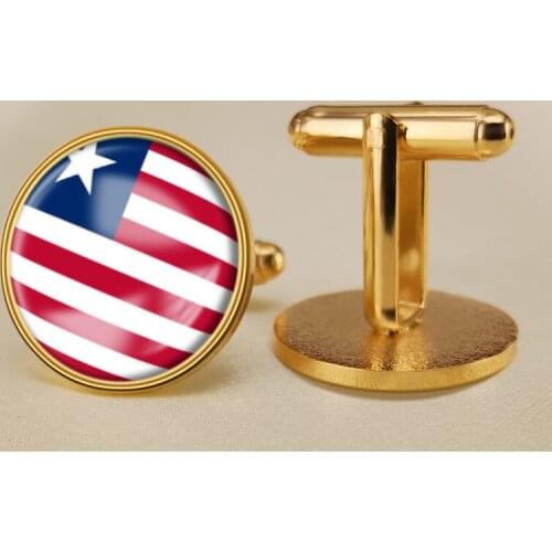 Coat of Arms of Liberia Liberians Flag National Emblem Cufflinks