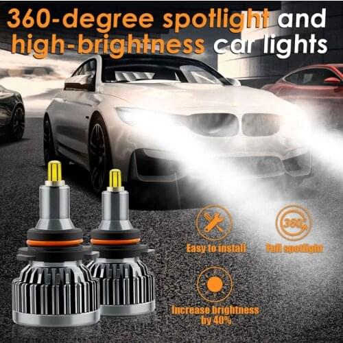 1 pair 6500k H1 H7 LED 360 degree 20000LM 9005 HB3 9006 HB4 Led H11 Car Headlight Bulb Fog Lamps car styling auto LED headlights