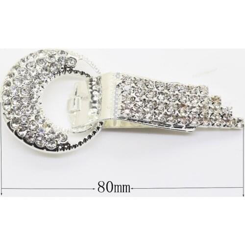 1pcs 80mm New Rhinestone sweater buckles,Fashion shiny dress accessories accessories clip
