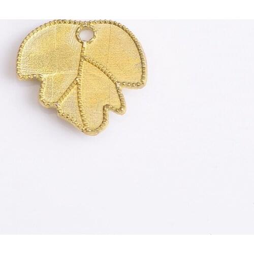 10pcs 17x17mm Metal Brass Plant Leaf Charms Pendant DIY Earrings Accessories For Jewelry Making