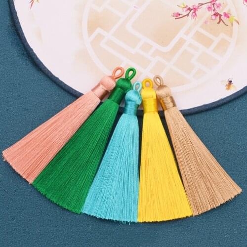 10Pcs ce Silk Tassel Trim Bookmark Silk Tassels DIY Curtain Clothes Bag Craft Supplies Classical Style Tassel Pendant 8CM
