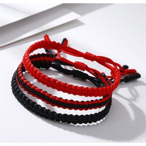 23 Pure Colors Charm BraceletsTibetan Buddhist Love Lucky Bangles For Women Men Handmade Knots Rope Simple Bracelet Jewelry Gift