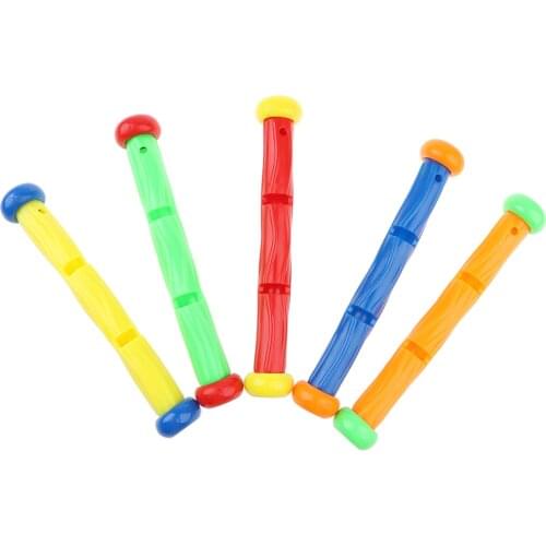 5 Pieces Colorful Diving Sticks, Kids Swimming Pool Toy Underwater Game Play Toy for Fun