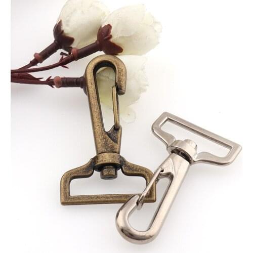6pcs Antique bronze/Silver Swivel Trigger Clips Snap Hook Bag Clasps Lobster For 26mm Strapping Keychain DIY Accessories Sewing