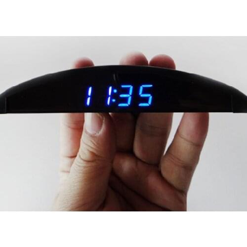 Car Digital LCDClock Auto Electronic LED Automobile Electronic Clock 12v Car Voltmete Auto Accessories Decoration Ornament