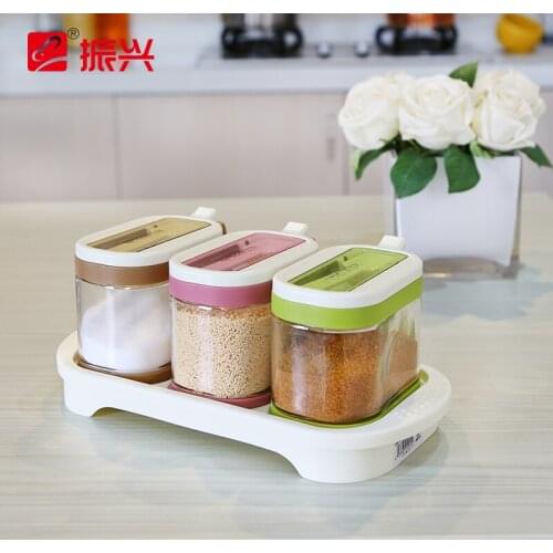 BF040 Home Kitchen seasoning box Thick glass sealing tank kitchen spice bottle Kitchen Supplies