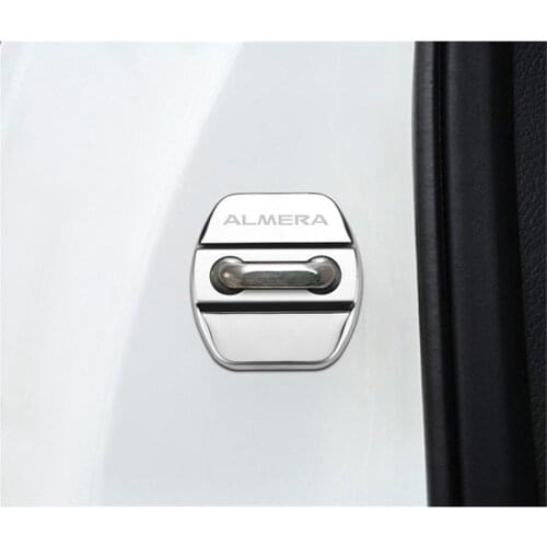 Door Lock Decoration rust protection Stainless Steel Cover case For Nissan Almera G15 N16 Accessories Car Styling