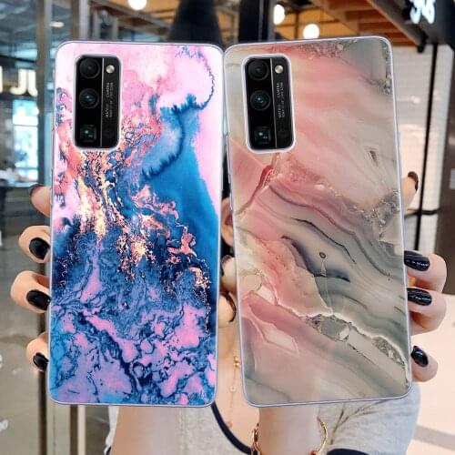 Phone Case For Fundas Huawei Honor 10 20 30 Lite Pro Plus 10i 30i 8X 9X Pro 10X Lite Soft TPU Back Cover Marble Texture Shell Ca