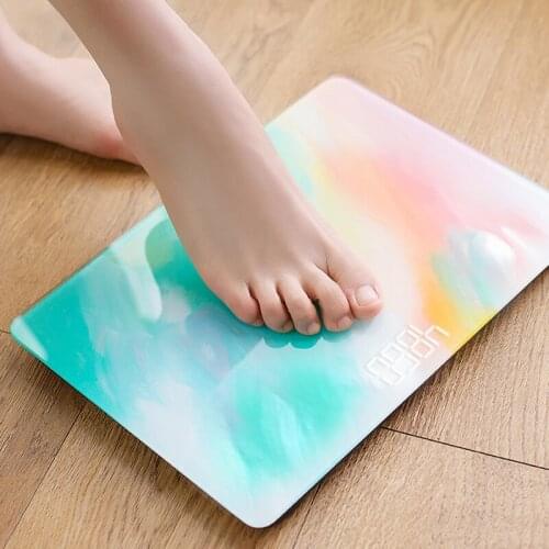 ColorfulBody Floor Scales Glass Smart Electronic Scales USB Charging LED Display Digital Body Weight Scale Body Scale