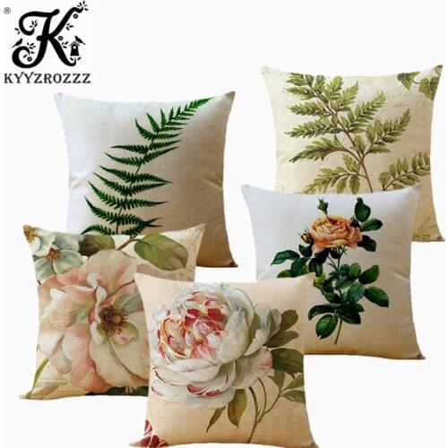 Flower Printing cushion cover Pillow case Home Decorative Cushion Covers Sofa Pillows Car Chair Home Decor Pillow Case almofadas