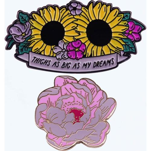 Custom Sunflower Enamel Badge Fixed Clothes Collocation Collar Pin Welcome to customize your badge