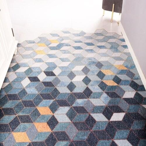 Geometric Doormat PVC Floor Mats Carpet Non-slip Hallway Home Entrance Door mats Can Be Cut Kitchen Mat Indoor Decor Mats Carpet