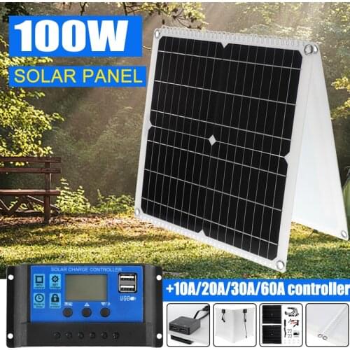 180W 18v Portable Folding Solar Panel Monocrystalline Solar Panel kit Dual USB Output with 10/20/30/40/50A/60A Controller