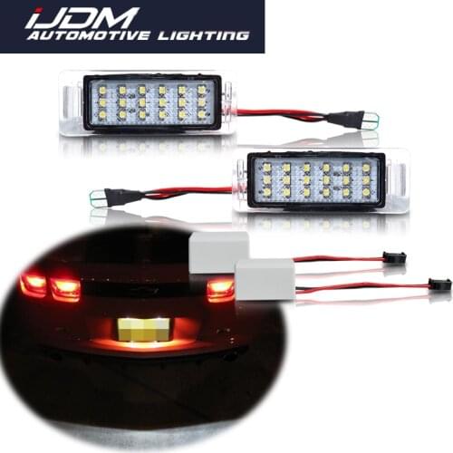 IJDM For Chevrolet Camaro Cadillac ATS Buick Encore GMC Acadia etc Can-bus Error Free Xenon White LED Car License Plate Lights