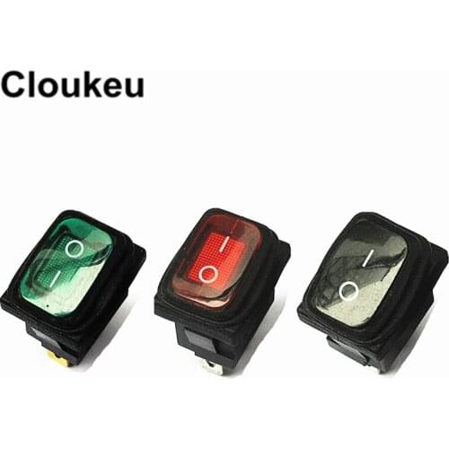 KCD1 LED 2Pin/3Pin 2Files Waterproof Rocker Switch 6A/250V 10A/125V