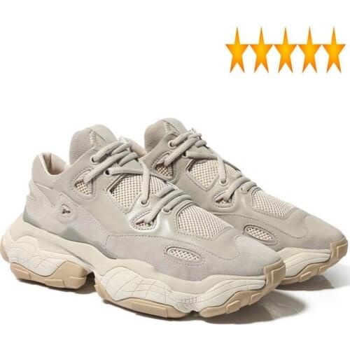 Lace Up Chunky Platform Vintage Shoes Men Brand Breathable Increasing Sneakers Zapatillas Hombre Deportiva