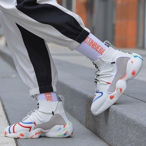 Mens Sneakers Women Socks Shoes Light Breathable Couple Casual Trainers Plus Size 47 High Top Sneakers Zapatos De Hombre
