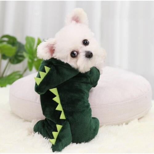 Cute Soft Warm Pet Cat Dog Clothes Dragon Costume Jumpsuits Clothing for Small Dogs Hoodies Pajamas Fleece Coat Jacket Chihuahua