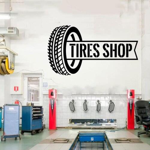 Car Repair Wall Decals Decor - Auto Service Tires Fitting Shop Car Washing Office Studio Shop Window Vinyl Sticker CS18