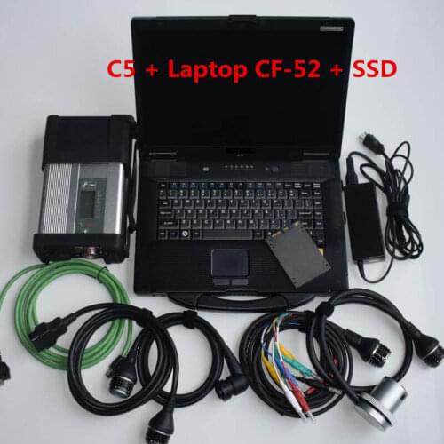 Laptop CF52 CF-52 2020.12V Software 360G fast SSD with best MB Star C5 multiplexer full cables MB STAR C5 car Auto scanner