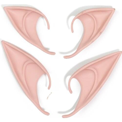 New 1 Pair Mysterious Angel Elf Ears Halloween Costume Props Cosplay Accessories Latex Prosthetic False Ears Party Supplies