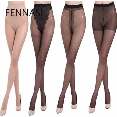 FENNASI Solid Color Nylons Lady Tights Women Ultra-thin invisible Pantyhose Sexy High Elasticity Breathable Plus Size Tights
