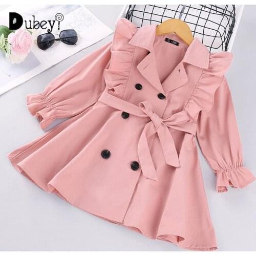 Toddler Girl Fall Trench Coat Baby Girl Long Sleeve Tops Little Girls Coats Korean Fashion Baby Girl Winter Clothes Jacket