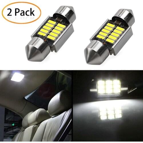 `Pcs 31mm LED Light 6500K White SMD Car Dome Double-Tip Reading Lamp Roof Bulb
