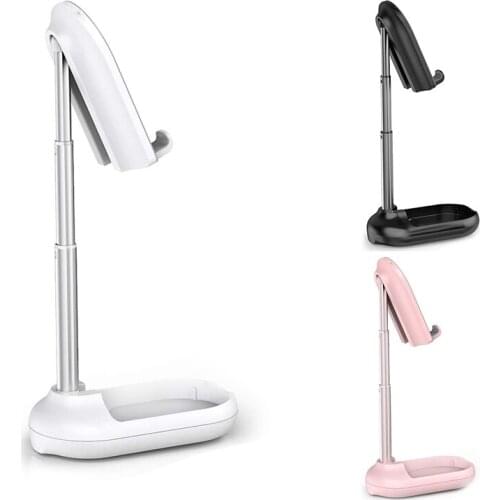 Licheers Cell Phone Stand, Angle Height Adjustable Foldable Phone Holder for Desk, for All Phone/iPad/Tablet