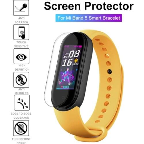 Full Screen Protector For Xiaomi Band 5 Strap Band Protective Film Non-slip Waterproof Hydrogel Protective Tempered Film