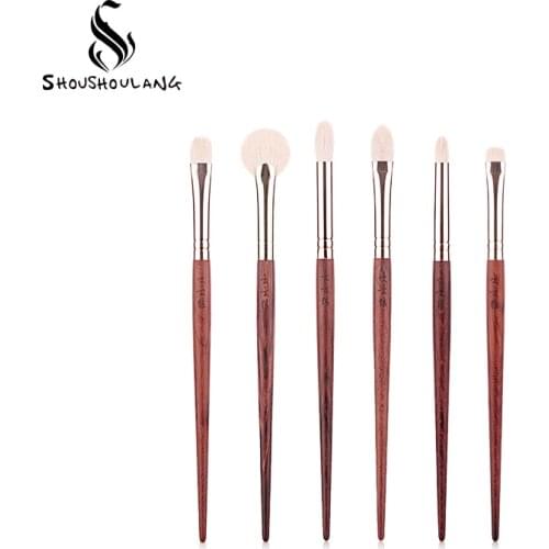 Shoushoulang Professional Handmade Make Up Brush Set Eye Shadow Blending Brush Soft Saikoho Goat Hair Makeup Brushes Kit