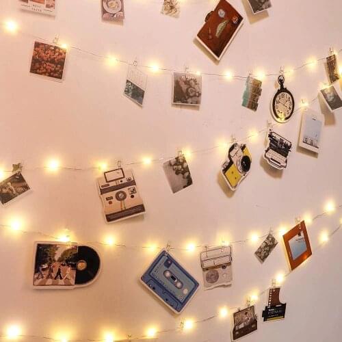 5M 10M USB String Lights LED Clip Cards Photos Holder Bright Fairy Lights Xmas Wedding Birthday Party Valentines day Decoration